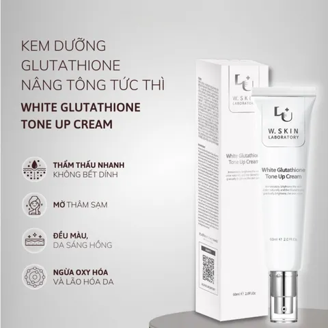 Kem Dưỡng Trắng Nâng Tone W.SKIN LABORATORY - White Glutathione Tone Up Cream 60ml, Dưỡng trắng, Làm đều màu da, Cấp ẩm tự nhiên