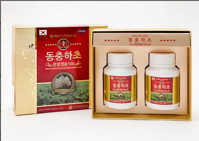 Viên uống Đông trùng hạ thảo Bio Apgold - Hỗ trợ miễn dịch và sức khỏe mắt (Hộp 2 lọ x 60 viên)