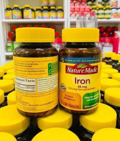 Nature Made Iron 65mg 365 Viên Chính Hãng Mỹ | Viên Uống Bổ Sung Sắt Hỗ Trợ Ngăn Ngừa Thiếu Máu, Tạo Hồng Cầu & Duy Trì Năng Lượng