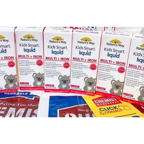 Siro Bổ Sung Vitamin Tổng Hợp và Sắt Nature's Way Kids Smart Liquid Multi + Iron 200ml - Hỗ Trợ Phát Triển Toàn Diện Cho Trẻ Em