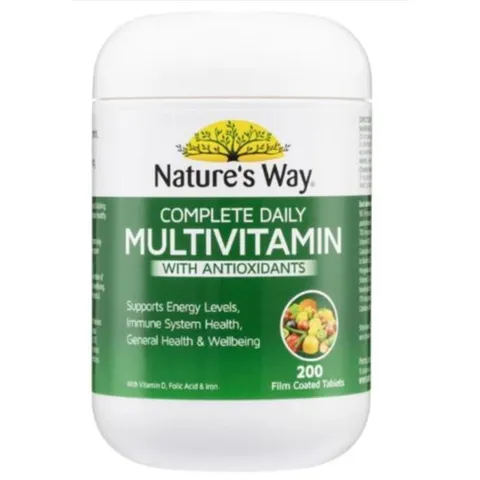 Vitamin Tổng Hợp Nature'S Way Complete Daily Multivitamin 200 Viên - Bổ Sung Vitamin A, C, D, E, Hỗ Trợ Sức Khỏe Mỗi Ngày
