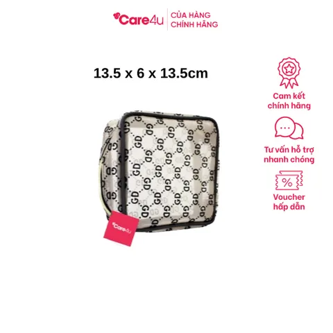 Túi Đựng Mỹ Phẩm Chống Thấm Care4U Sang Trọng 13.5x6x13.5 cm - Túi Du Lịch Thời Trang Cho Nữ Hướng Dẫn Sử Dụng Thoải Mái