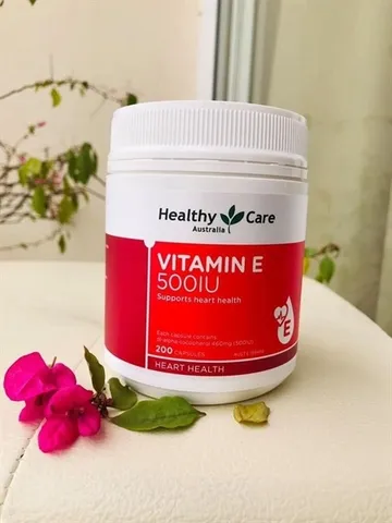 Viên Uống Vitamin E Healthy Care 500IU - Dạng Nang Mềm 200 Viên, Hỗ Trợ Làn Da Sáng Khỏe, Chăm Sóc Sức Khỏe Từ Bên Trong