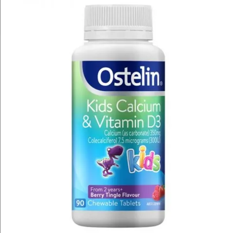 Ostelin Kids Calcium & Vitamin D3 - Viên Nhai Canxi Khủng Long Dễ Thương Cho Bé Từ 2 Tuổi - Hỗ Trợ Phát Triển Xương Răng Chắc Khỏe