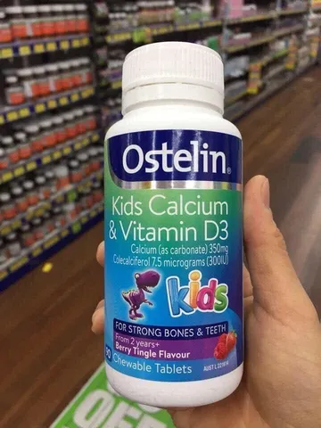 Ostelin Kids Calcium & Vitamin D3 - Viên Nhai Canxi Khủng Long Dễ Thương Cho Bé Từ 2 Tuổi - Hỗ Trợ Phát Triển Xương Răng Chắc Khỏe