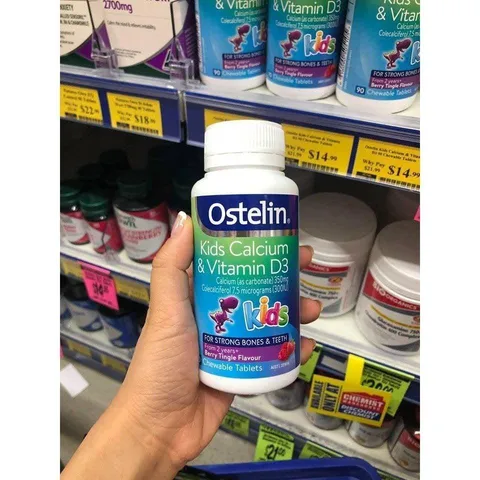 Ostelin Kids Calcium & Vitamin D3 - Viên Nhai Canxi Khủng Long Dễ Thương Cho Bé Từ 2 Tuổi - Hỗ Trợ Phát Triển Xương Răng Chắc Khỏe