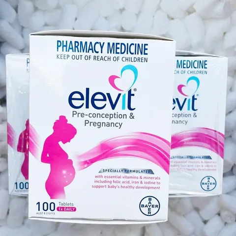 Vitamin bầu elevit tổng hợp bổ sung khoáng chất cho bầ bầu / mang thai 100 viên