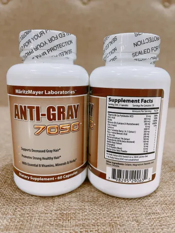 Viên uống cải thiện tóc bạc Anti - Gray 7050 60 viên của Mỹ