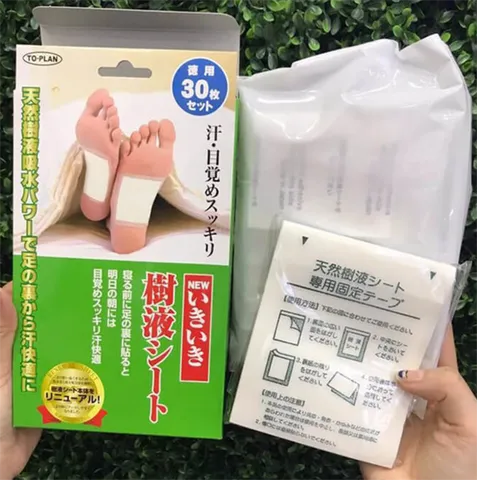 Miếng Dán Chân Toplan Kenko Nhật Bản Hỗn Hợp Thảo Mộc - Thải Độc Gan, Cải Thiện Giấc Ngủ, Hộp 30 Miếng