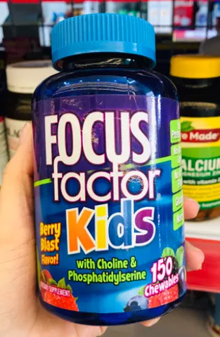 Kẹo nhai cho bé Focus Factor For Kids hộp 150 viên của Mỹ
