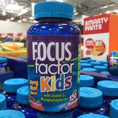 Kẹo nhai cho bé Focus Factor For Kids hộp 150 viên của Mỹ
