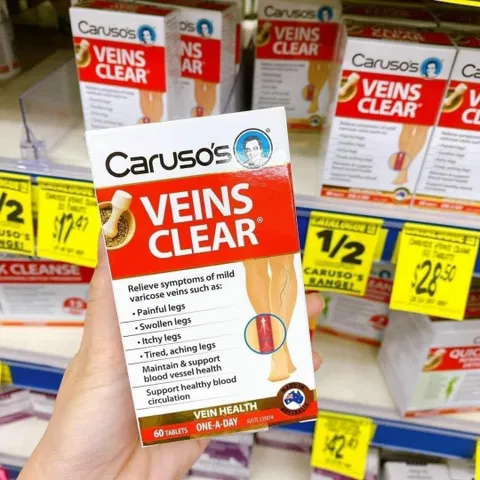 Viên Uống Hỗ Trợ Suy Giãn Tĩnh Mạch Caruso'S Veins Clear 60 Viên