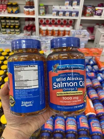 Viên Uống Dầu Cá Hồi Pure Alaska Omega-3 Wild Salmon 210 Viên 1000mg - Tăng Cường Sức Khỏe Tim Mạch và Tinh Thần Minh Mẫn
