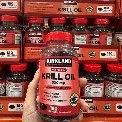 Dầu nhuyễn thể Kirkland Krill Oil 500mg USA 180 viên