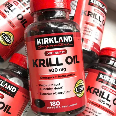 Dầu nhuyễn thể Kirkland Krill Oil 500mg USA 180 viên