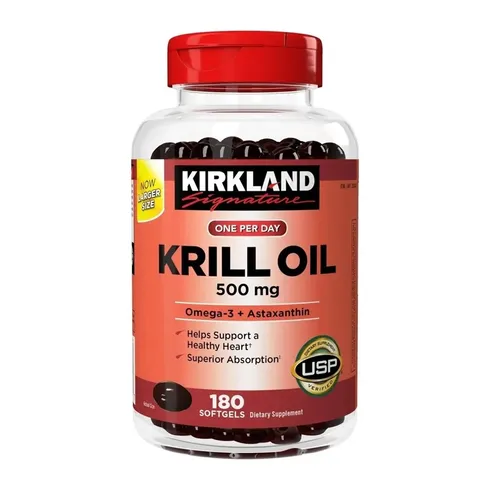 Dầu nhuyễn thể Kirkland Krill Oil 500mg USA 180 viên