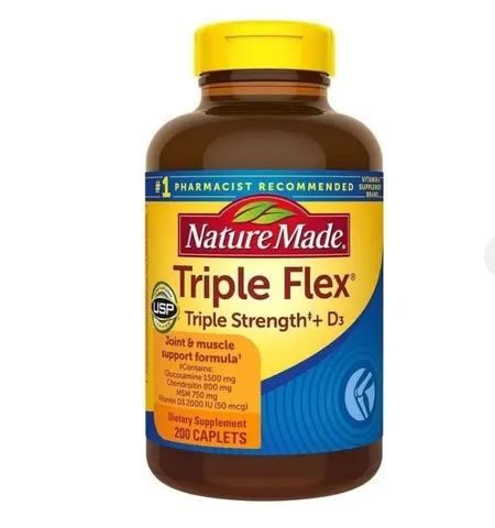 Bổ khớp Triple Flex Triple Strength D3 chai 200 viên hãng Nature Made của Mỹ