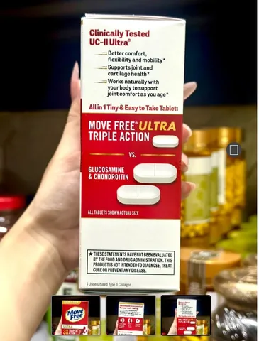 Viên Bổ Sụn Khớp Move Free Ultra Triple Action 75 Viên - Tăng Cường Linh Hoạt Khớp, Hỗ Trợ Sức Khỏe Xương Khớp Tối Ưu