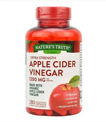 Viên Uống Giảm Cân Giấm Táo Natures Truth 1200Mg - Hỗ Trợ Giảm Cân Hiệu Quả 180 Viên, Tăng Cường Trao Đổi Chất, Cải Thiện Tiêu Hóa