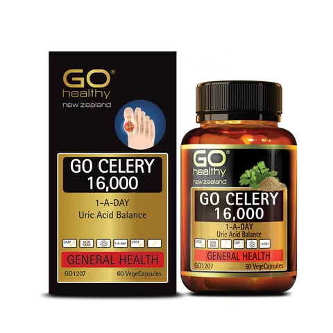 Viên uống giảm đau Gút GO Celery 16000mg - Hỗ trợ giảm acid uric nhập khẩu New Zealand (60 viên)