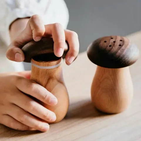 Hũ Tăm Hình Nấm - Lọ Đựng Gia Vị Tiêu Decor Chụp Ảnh Sản Phẩm Món Ăn Đáng Yêu, Phụ Kiện Bảng Tiếp Thị Thực Phẩm