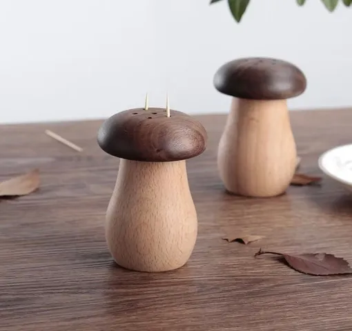 Hũ Tăm Hình Nấm - Lọ Đựng Gia Vị Tiêu Decor Chụp Ảnh Sản Phẩm Món Ăn Đáng Yêu, Phụ Kiện Bảng Tiếp Thị Thực Phẩm