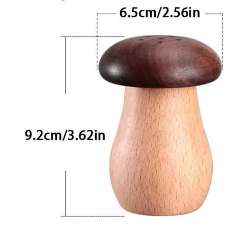Hũ Tăm Hình Nấm - Lọ Đựng Gia Vị Tiêu Decor Chụp Ảnh Sản Phẩm Món Ăn Đáng Yêu, Phụ Kiện Bảng Tiếp Thị Thực Phẩm
