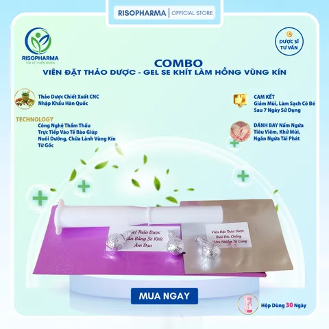 COMBO Viên Đặt - Gel Se Khít, Làm Hồng Vùng Kín Hera - Chống Viêm, Khử Mùi, Giảm Nấm Ngứa, An toàn, Hiệu Quả