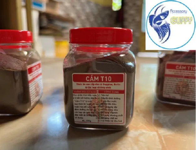 Cám trộn T10 - Thức ăn dinh dưỡng cho cá Guppy, Betta và thủy sinh - Hỗ trợ lêm màu, nhanh lớn, cải thiện tiêu hóa