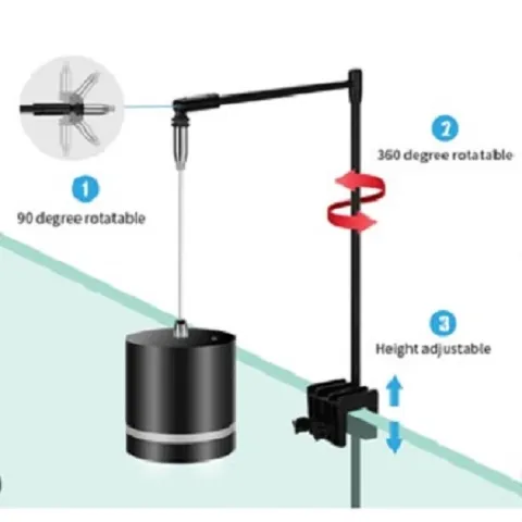 Đèn LED Rọi Kaokui KK-F06 - Thiết kế kẹp cho hồ thủy sinh, Biotop, chậu tiểu cảnh - Tiết kiệm điện, 360 độ xoay