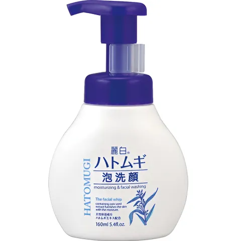 Sữa Rửa Mặt Tạo Bọt Dưỡng Ẩm Sáng Da Reihaku Hatomugi 160ml - Làm Sạch, Cấp Ẩm, Giúp Da Trắng Mịn, Ngăn Ngừa Mụn tự nhiên
