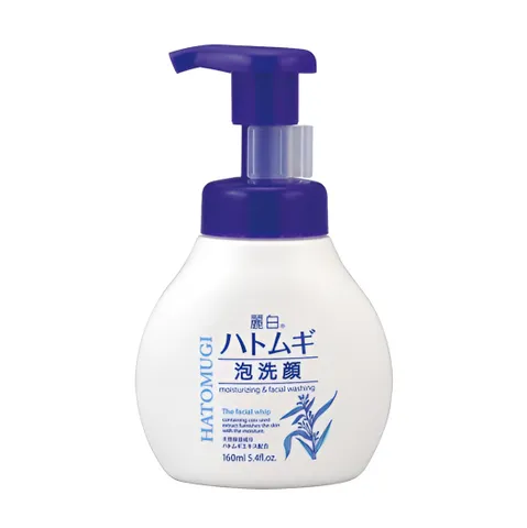 Sữa Rửa Mặt Tạo Bọt Dưỡng Ẩm Sáng Da Reihaku Hatomugi 160ml - Làm Sạch, Cấp Ẩm, Giúp Da Trắng Mịn, Ngăn Ngừa Mụn tự nhiên