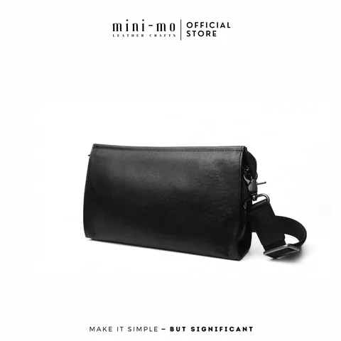 Túi Đeo Chéo MINI-MO M-YTHICAL Da Bò Black Patent Cao Cấp, Phong Cách Trẻ Trung Hiện Đại. SBAG-03