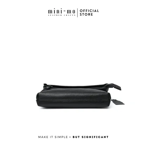 Túi Đeo Chéo MINI-MO TOP FOLDED Da Bò Black Patent Cao Cấp, Phong Cách Trẻ Trung Hiện Đại. SBAG-02