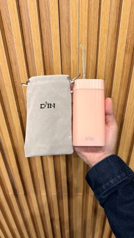 Máy Tăm Nước D3IN MS18 - Gập Gọn, Chống Nước IPX7, Kèm 2 Đầu Phun, Pin 1100mAh, Sạc Type C - Hàng Xịn Chăm Sóc Răng Miệng