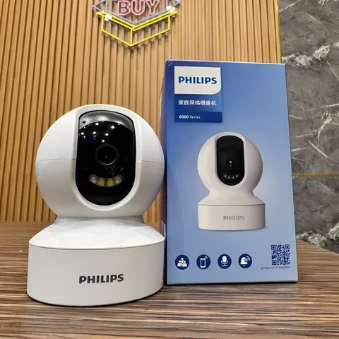 Camera An Ninh WiFi Philips 6000 Series TAI6000W - Giám Sát 360 Độ, Đàm Thoại Hai Chiều, Cảnh Báo Chuyển Động, Hỗ Trợ Ứng Dụng Việt Nam