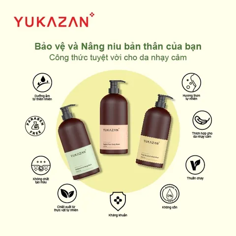 Sữa Tắm Dưỡng Ẩm Kháng Khuẩn Yukazan Hương Nước Hoa 1000ml
