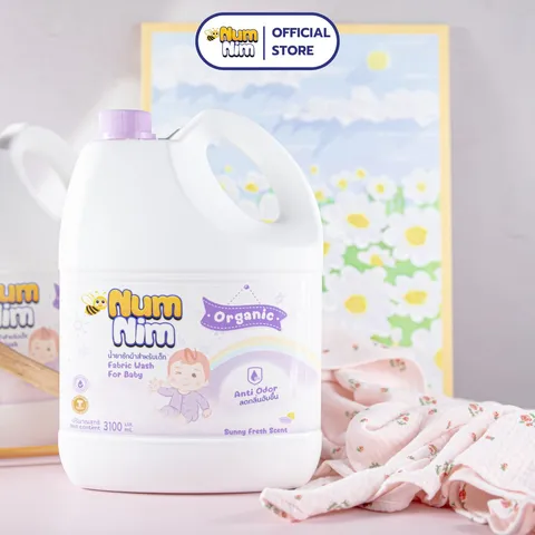 Nước giặt cho bé NumNim Thái Lan thành phần hữu cơ, dịu nhẹ - 3.1L - Hàng Chính Hãng