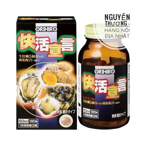 Tinh Chất Hàu Nghệ Orihiro Nhật Bản - Thực Phẩm Chức Năng Tăng Cường Sức Khỏe, 180 Viên Hỗ Trợ Tiêu Hóa và Sinh Lực Nam Giới