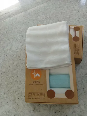 Khăn Sữa Sợi Tre Lụa Organic Manny - Bộ 5 Khăn Cao Cấp Cho Bé - An Toàn, Mềm Mịn, Thấm Hút Tốt
