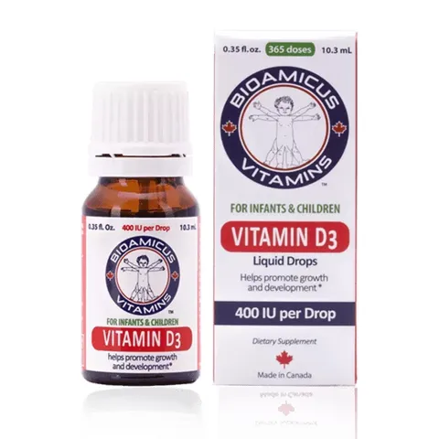 BioAmicus Vitamin D3 - Bổ sung Vitamin D3 10.3ml cho trẻ, Hỗ trợ phát triển xương và hấp thu canxi, Dễ sử dụng hàng ngày