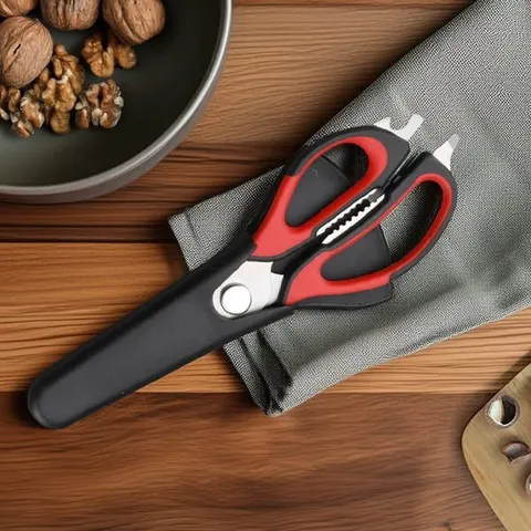 Kéo Cắt Đa Năng 5 Trong 1 GKÖCH - Công Cụ Bếp Tiện Lợi, Cắt Thịt, Gọt Rau, Khui Chai, Dễ Dàng Sử Dụng, Không Cần Thớt