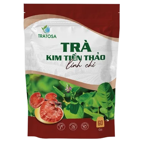 Trà Kim Tiền Thảo Linh Chi TRATOSA 8 Vị Hỗ Trợ Sỏi Thận và Viêm Tiết Niệu - Thảo Mộc Giúp Thanh Nhiệt, Giải Độc, Cải Thiện Sức Khỏe Thận