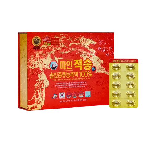 Viên Tinh Dầu Thông Đỏ Pine Jeok Song Gold - Hỗ Trợ Sức Khỏe Từ Thiên Nhiên, 120 Viên, Sản Phẩm Hàn Quốc Chính Hãng
