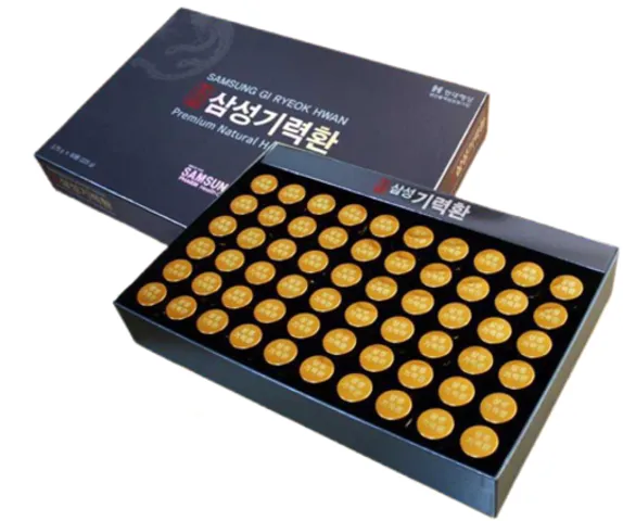 Viên An Cung Ngưu Hoàng Hoàn Samsung Pharm - Hỗ trợ tim mạch, cải thiện sức khỏe - Hộp giấy 60 viên từ Hàn Quốc
