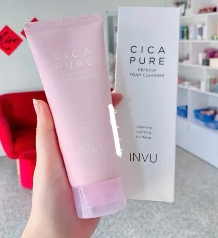 Sữa Rửa Mặt INVU Cica Pure Refresh Foam Cleanser 150ml - Dành Cho Da Nhạy Cảm, Làm Sạch Dịu Nhẹ, Dưỡng Ẩm Tự Nhiên.