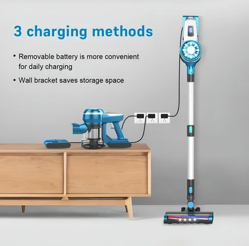 Máy hút bụi không dây POODA W1 Pro - Thiết kế tiện lợi, công suất mạnh mẽ, chế độ hút đa năng, pin tháo rời 2500mAh, dịu dàng với không gian sống sạch sẽ.