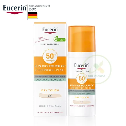 Kem Chống Nắng Eucerin Kiềm Dầu (Có Màu) 50ml Sun Dry Touch CC Oil Control SPF 50+