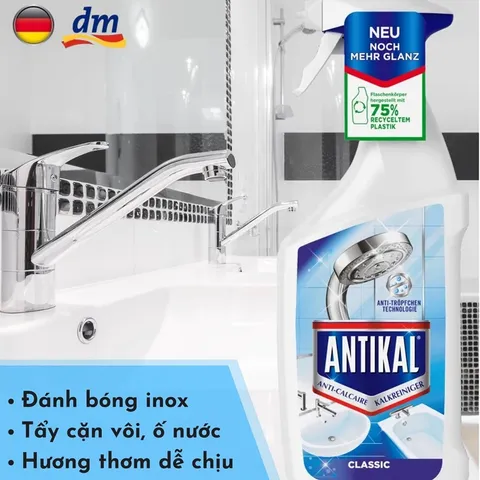 Chai vệ sinh tẩy cặn bám inox và chống ăn mòn Antikal Đức 750ml
