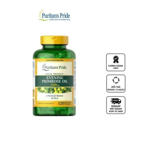 Tinh Dầu Hoa Anh Thảo Evening Primrose Oil 1300mg - Cân Bằng Nội Tiết Tố Nữ, 120 Viên Hỗ Trợ Làm Đẹp, Duy Trì Tuổi Xuân